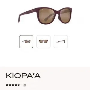 Maui Jim Kiopa\'a Sunglasses in Burgundy/Wine Color Kiopa main image 4